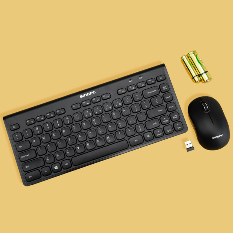 Bộ bàn phím và chuột không dây SingPC WKB-L264CB Đen