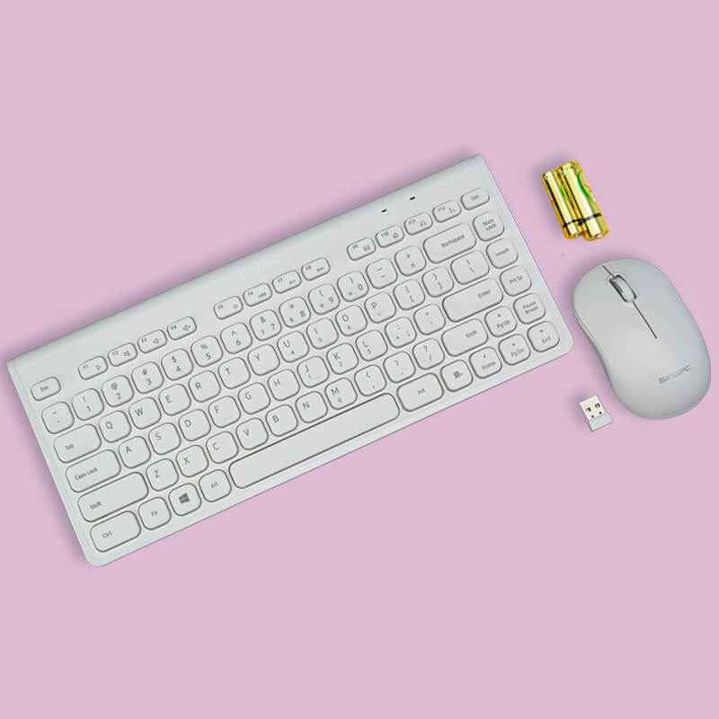 Bộ bàn phím và chuột không dây SingPC WKB-L264CB Trắng