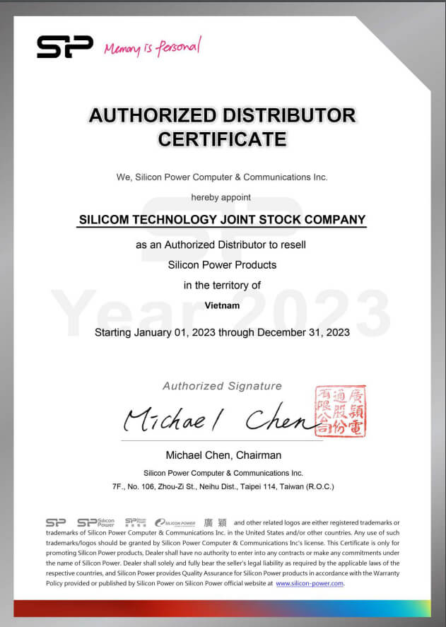 Silicom là nhà phân phối chính thức của Silicon Power tại Việt Nam